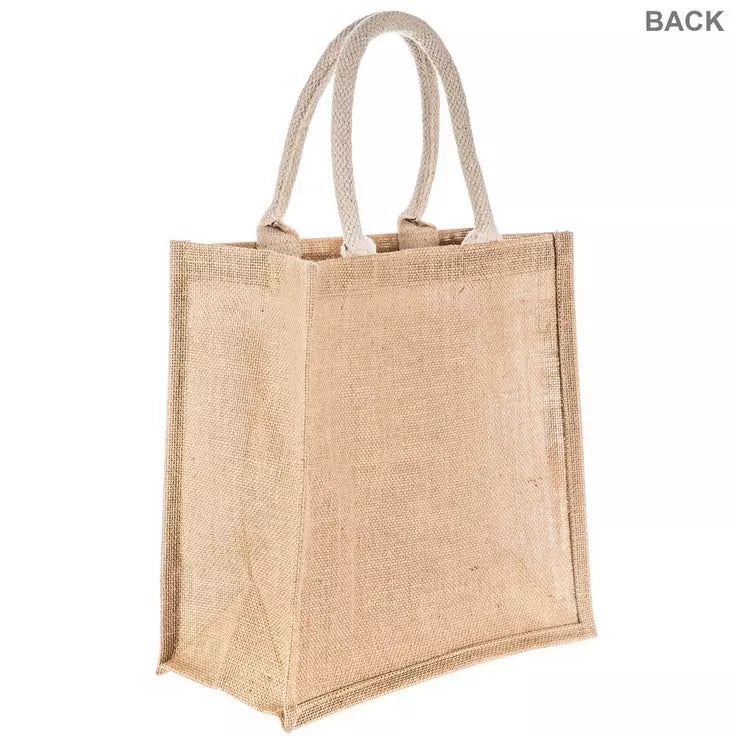 PERSONALIZED "HAPPY EASTER" JUTE BAG WITH CANVAS POCKET