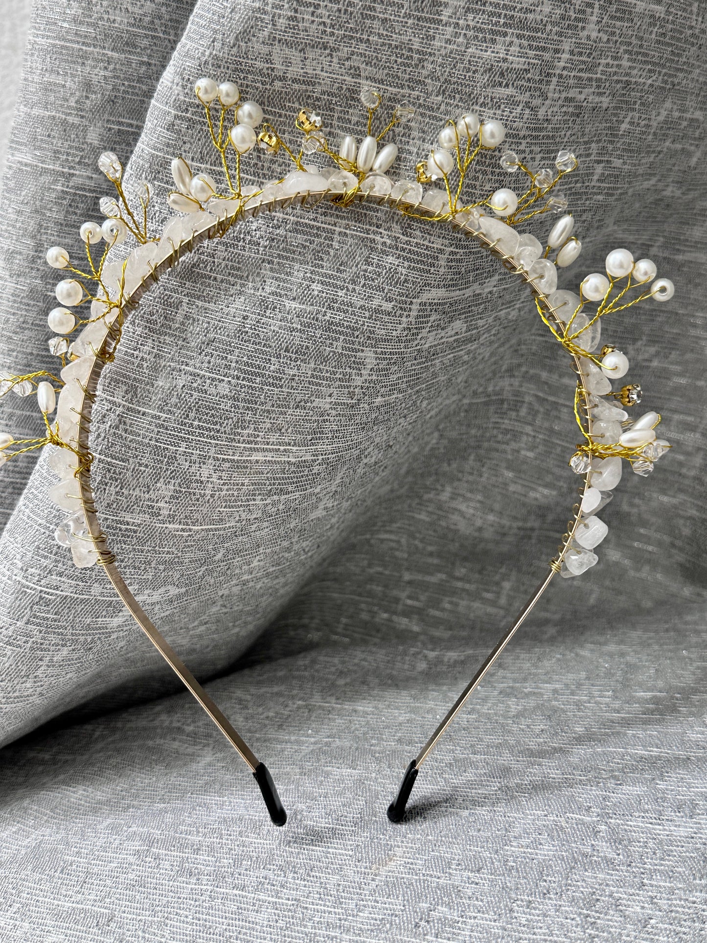 RAW CRYSTAL CLEAR QUARTZ TIARA