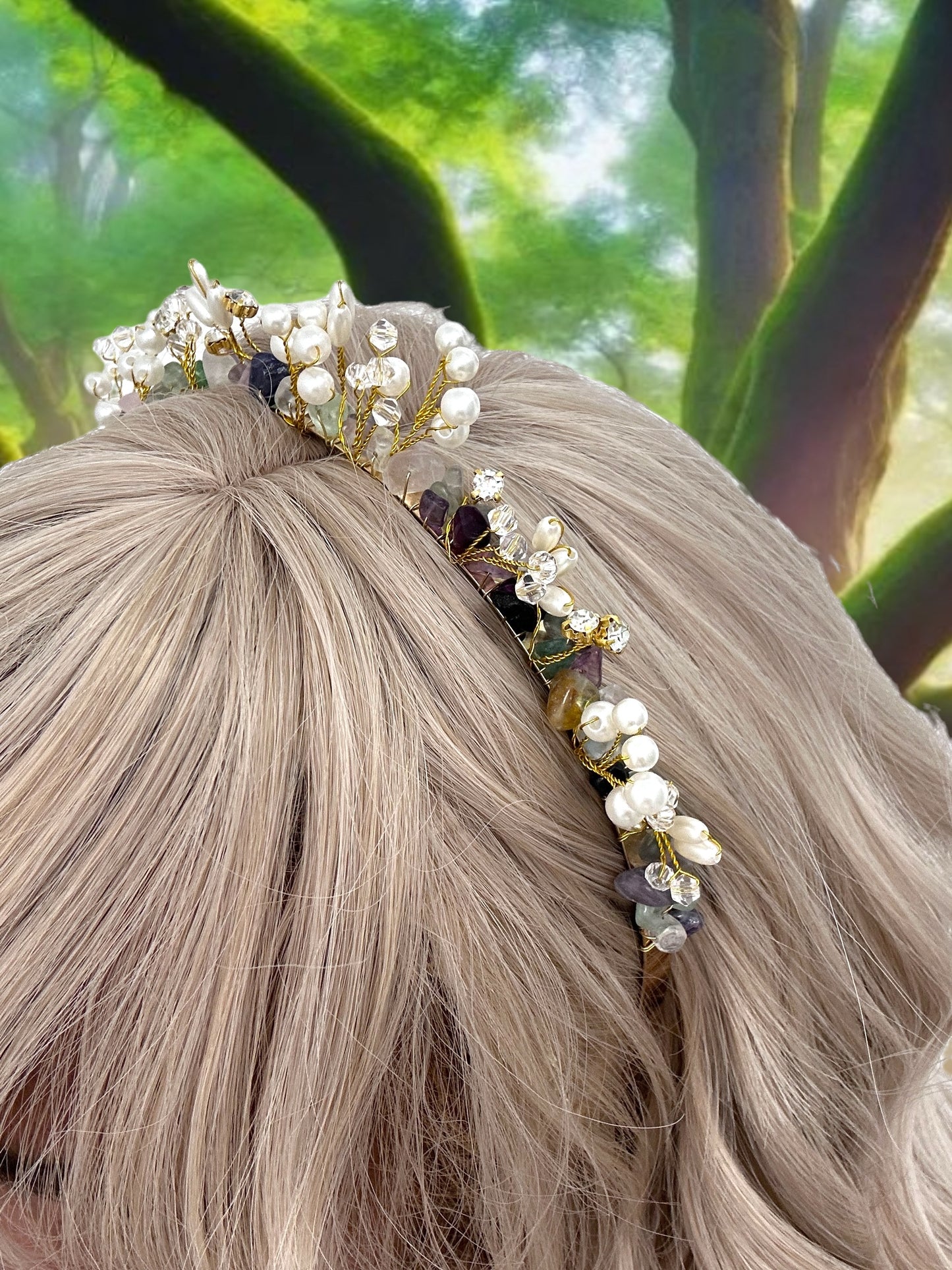 RAW CRYSTAL TIARA - FLOURITE