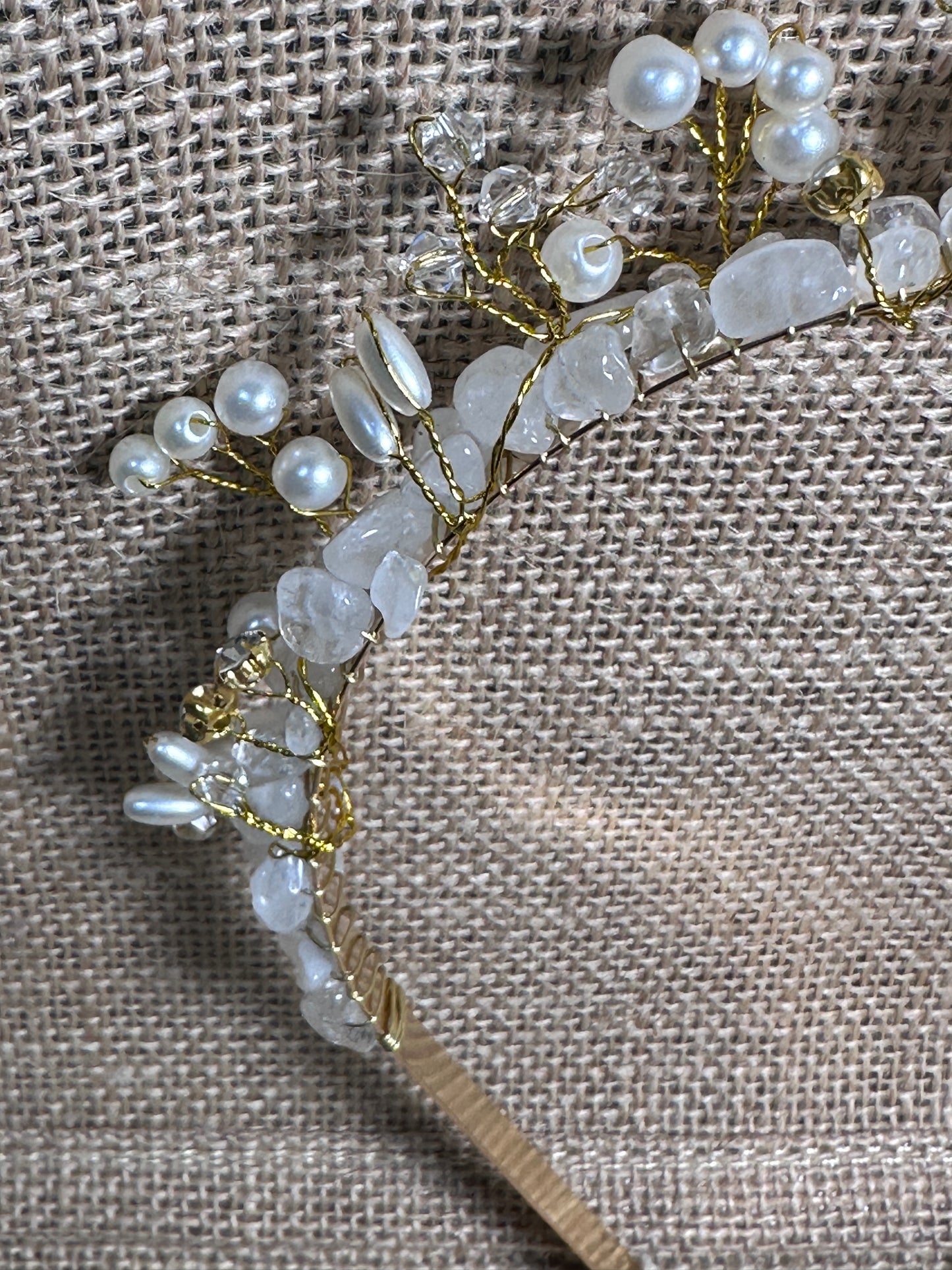 RAW CRYSTAL CLEAR QUARTZ TIARA