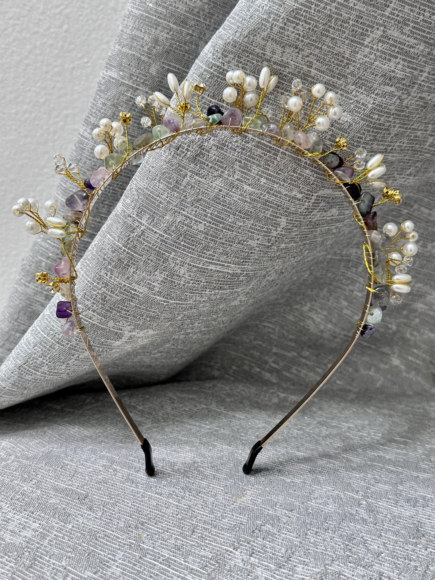 RAW CRYSTAL TIARA - FLOURITE