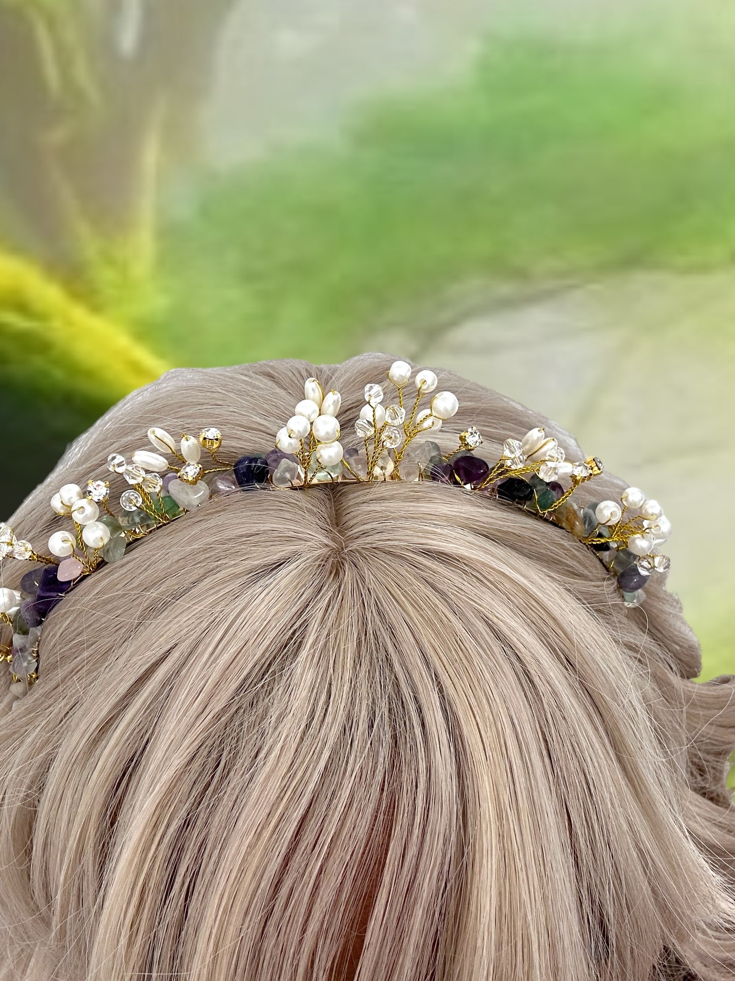 RAW CRYSTAL TIARA - FLOURITE
