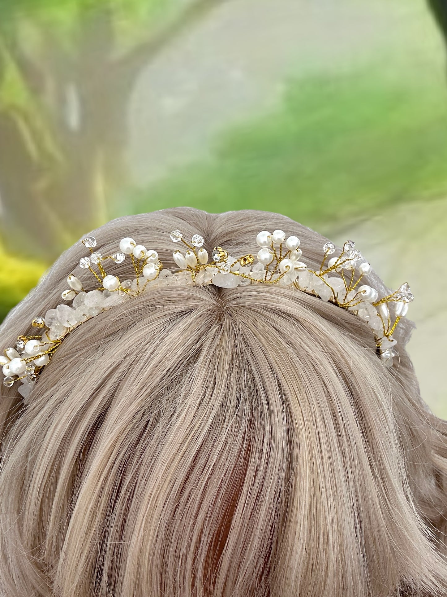 RAW CRYSTAL CLEAR QUARTZ TIARA