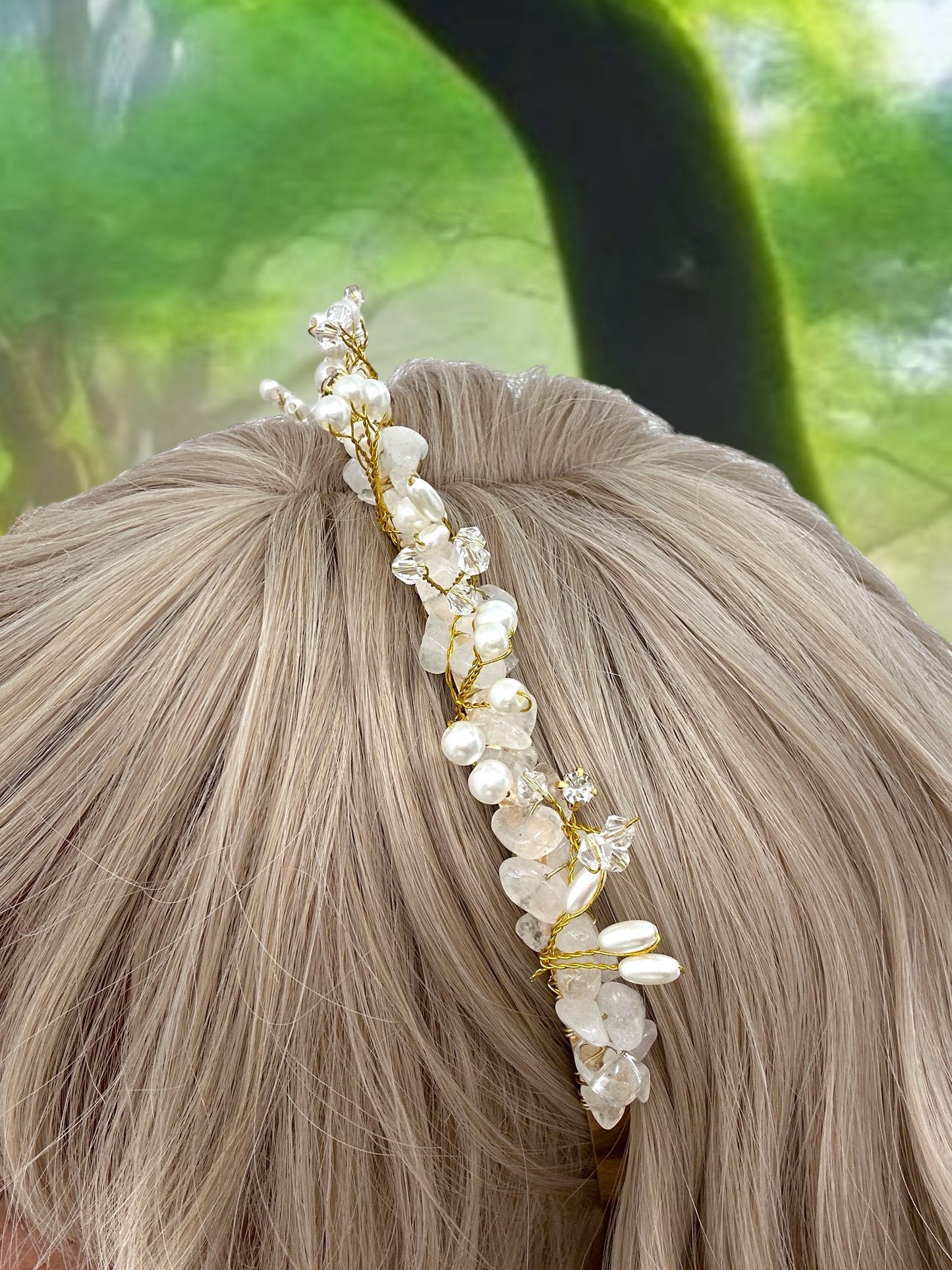 RAW CRYSTAL CLEAR QUARTZ TIARA