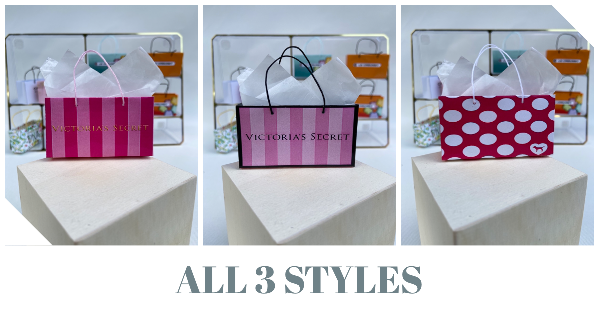 MINIATURE LINGERIE SHOPPING BAGS FOR FASHION DOLL