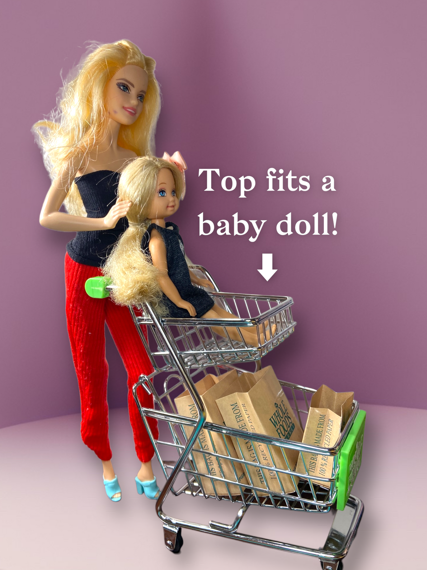 1:6 SCALE Miniature High Quality Metal Shopping Cart