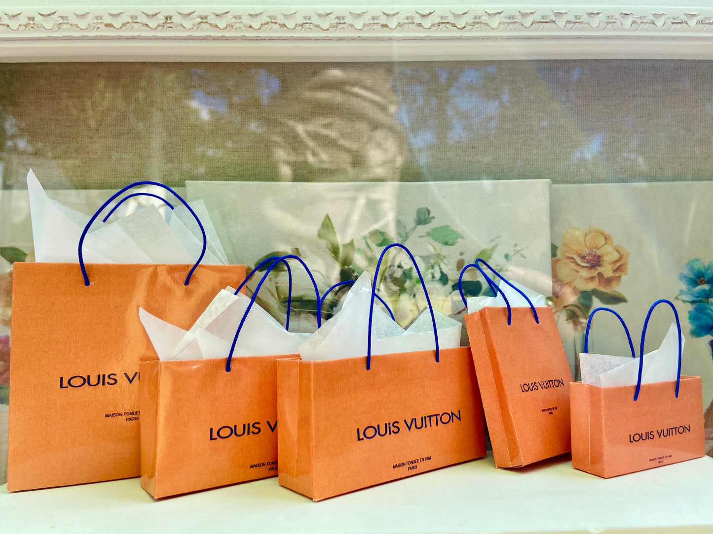 SET OF 5 Miniature Shopping Bags for Fashion Dolls