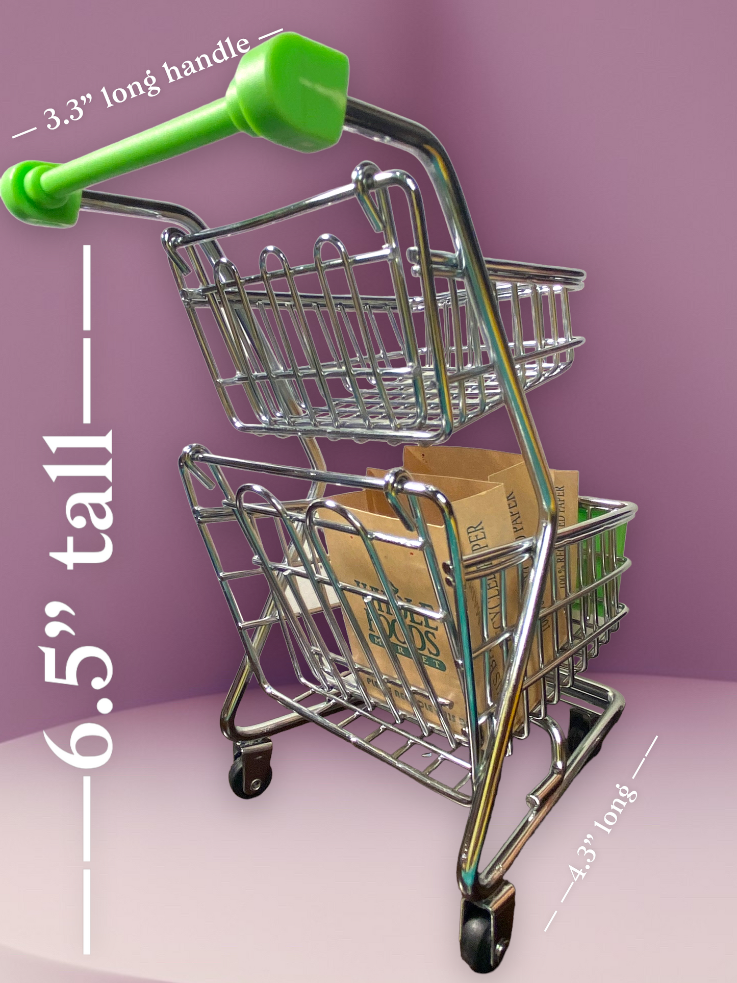 1:6 SCALE Miniature High Quality Metal Shopping Cart