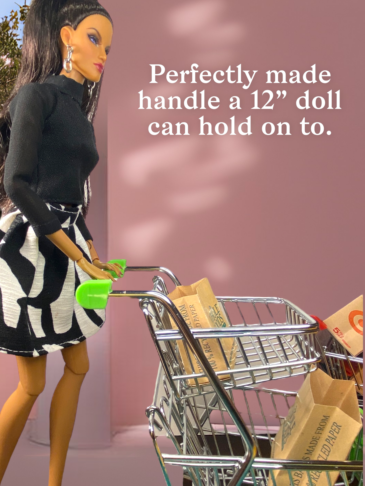 1:6 SCALE Miniature High Quality Metal Shopping Cart