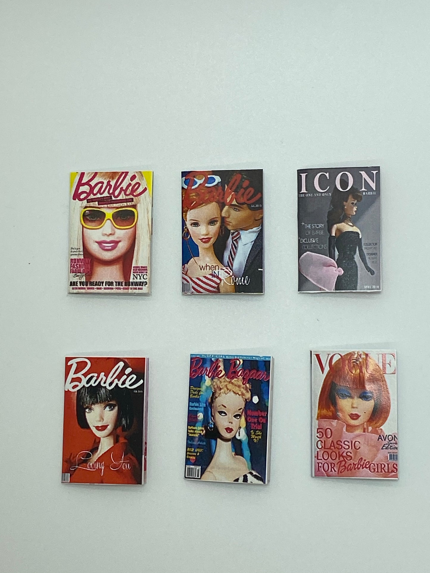 SET OF 6 MINIATURE VINTAGE MAGAZINES III