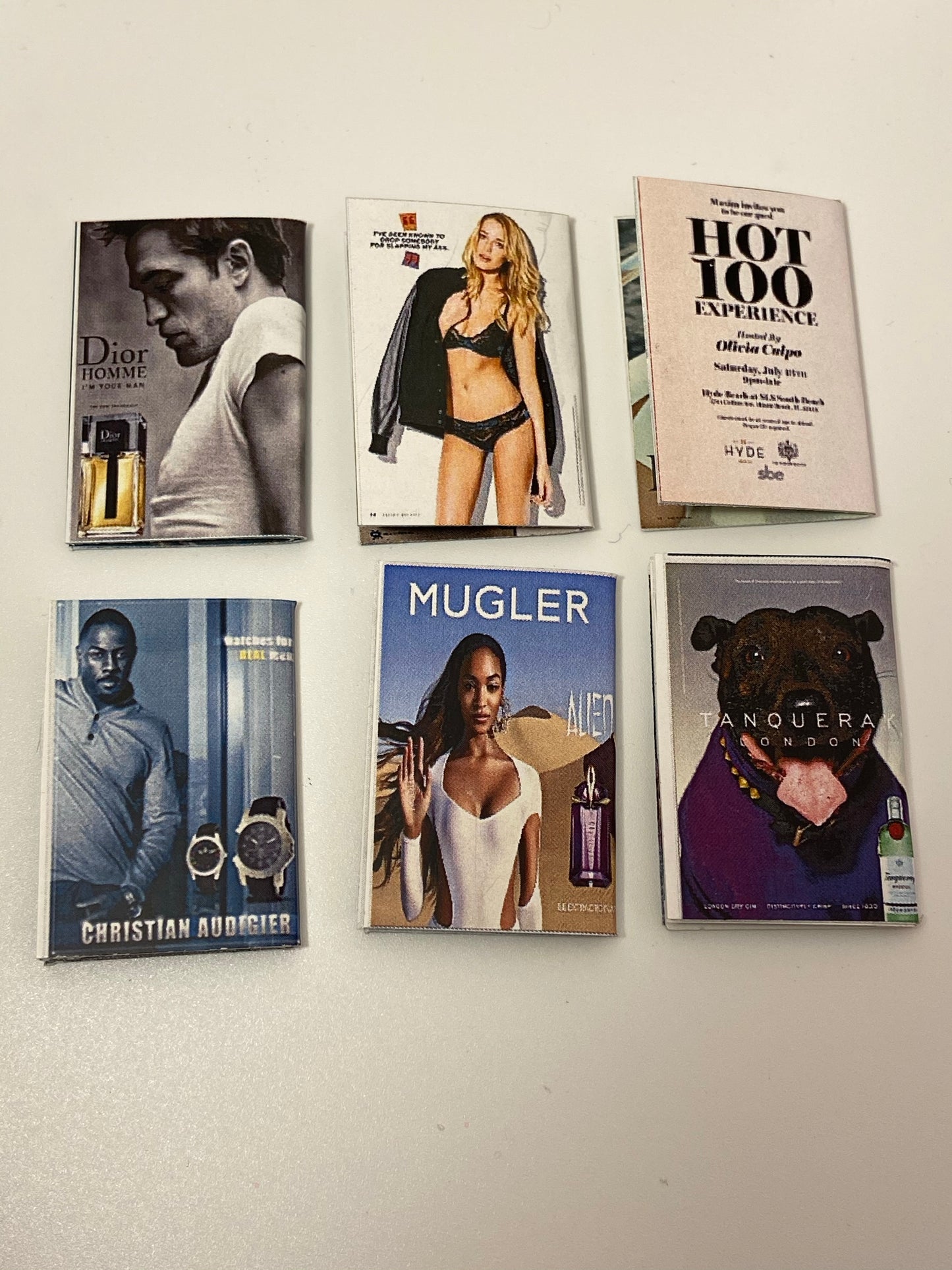 SET OF 6 MINIATURE SEXY MAGAZINES
