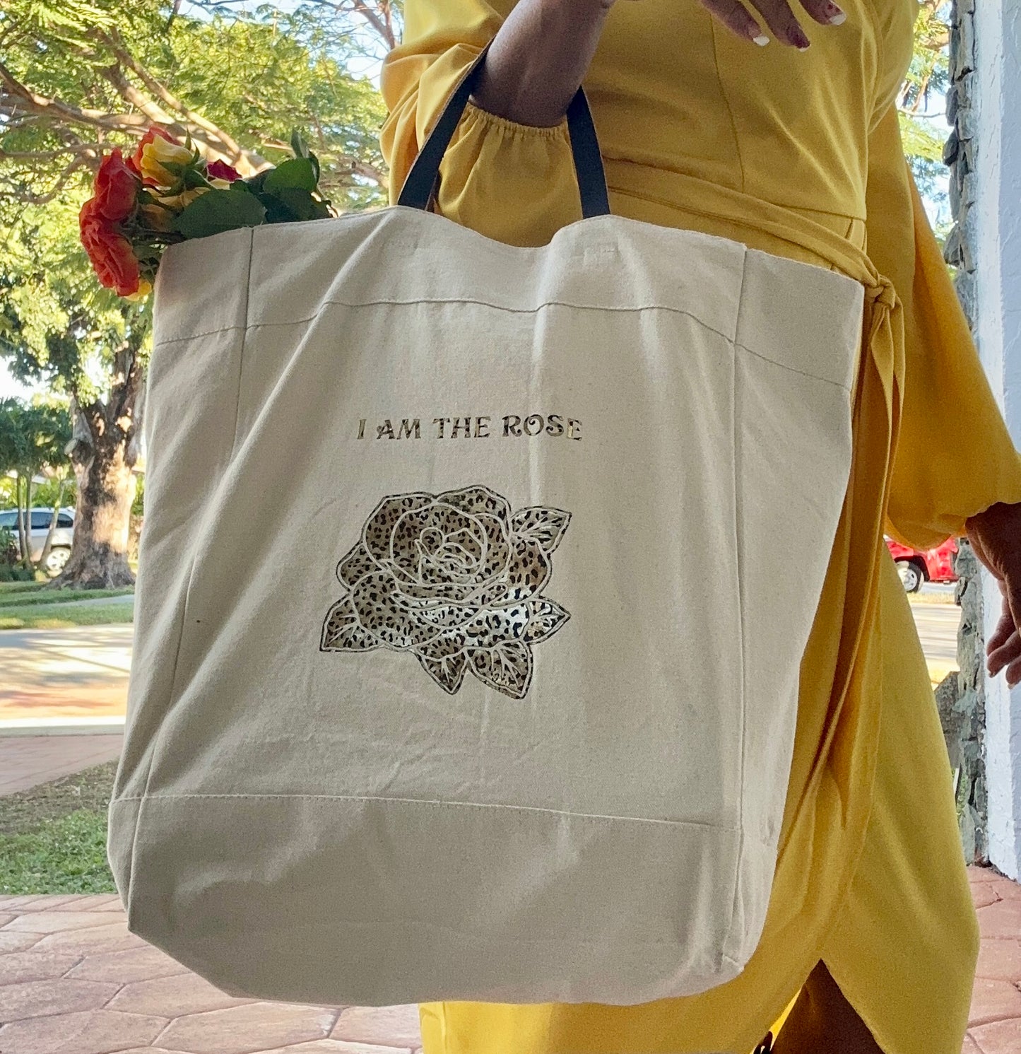 "I AM THE ROSE" CANVAS BAG