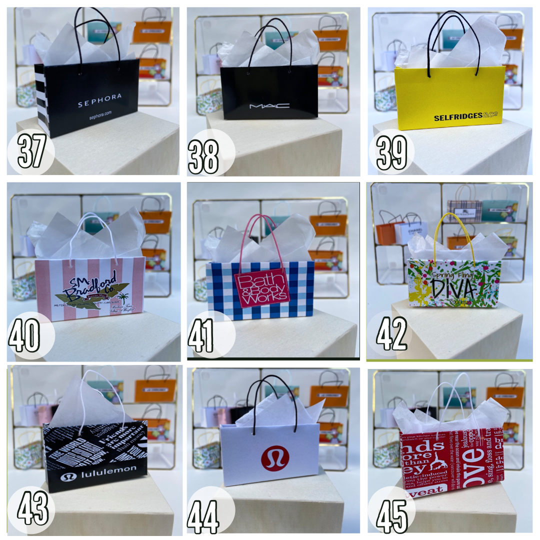 MINIATURE SHOPPING BAG STYLES 19-27