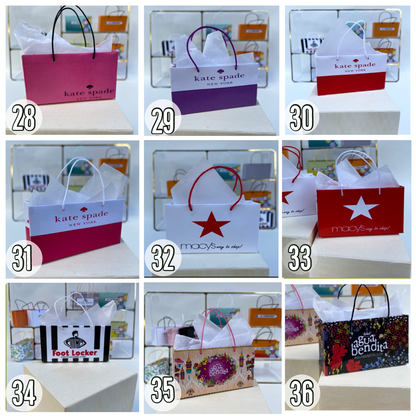 MINIATURE SHOPPING BAG STYLES  10 to 18