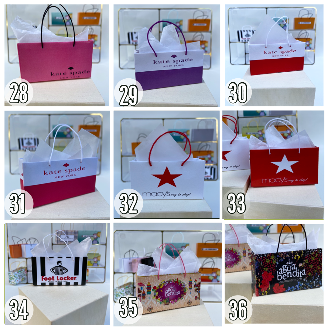 MINIATURE SHOPPING BAG STYLES 19-27