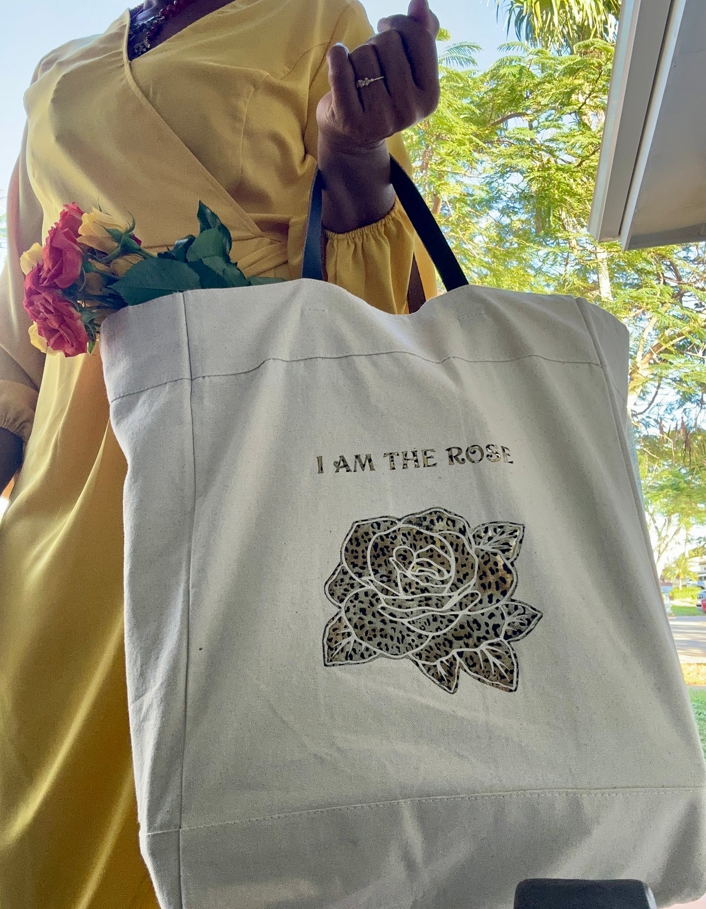 "I AM THE ROSE" CANVAS BAG