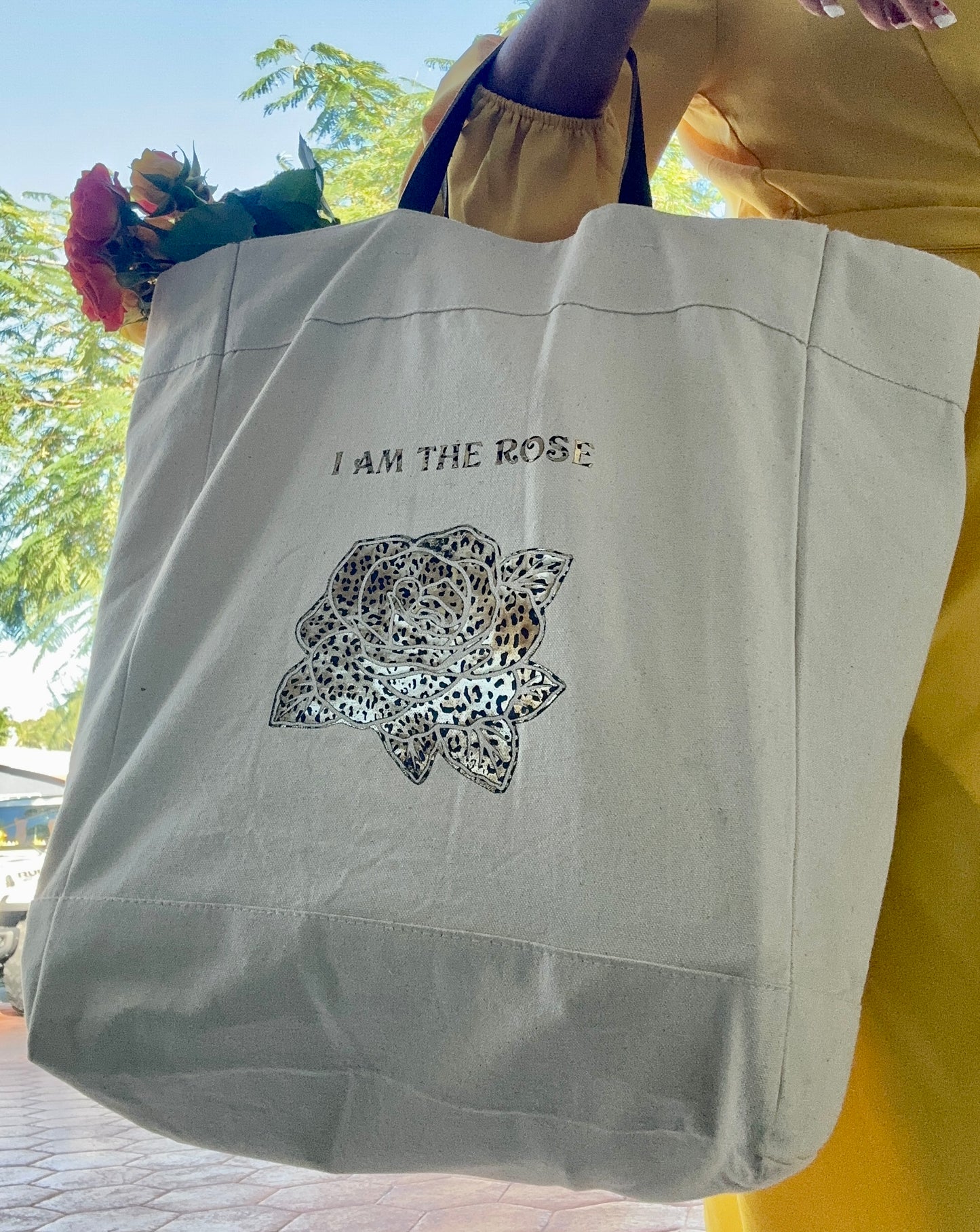 "I AM THE ROSE" CANVAS BAG