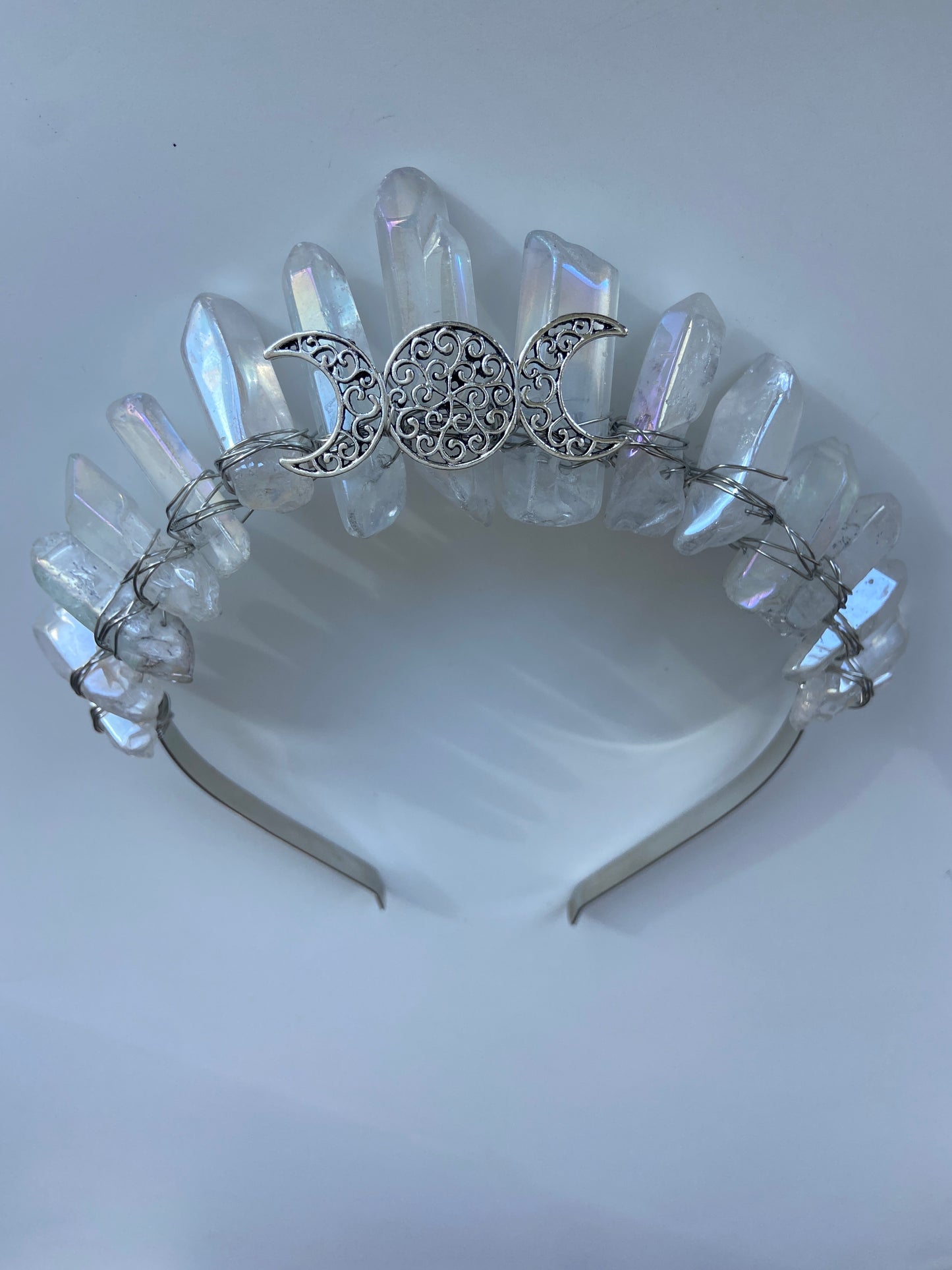 Clear Quartz Moon Goddess Headband