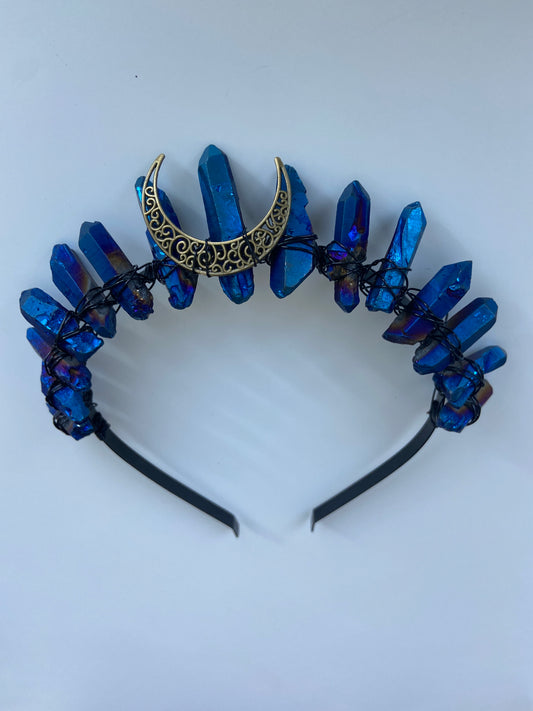 Aura Blue Quartz Headband