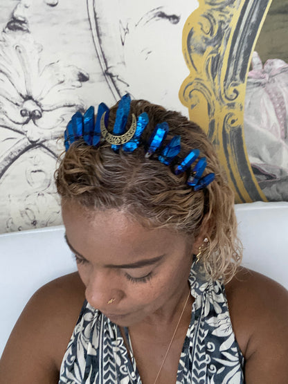 Aura Blue Quartz Headband