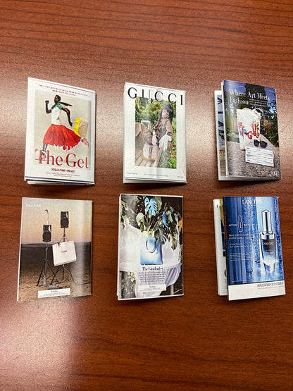 SET OF 6 MINIATURE MODERN MAGAZINES